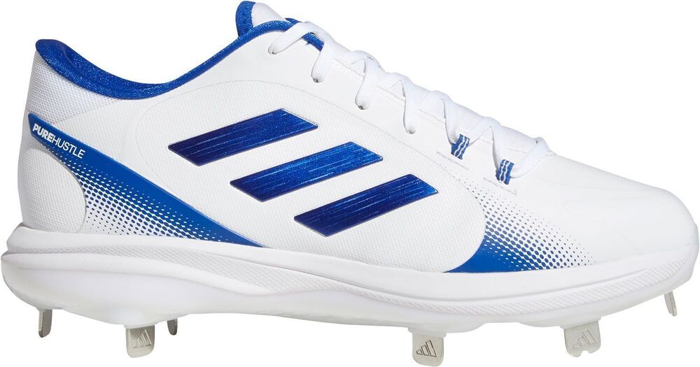 Adidas Womens Purehustle 2 Shoes, White/Team Royal Blue/Solar Blue, 9